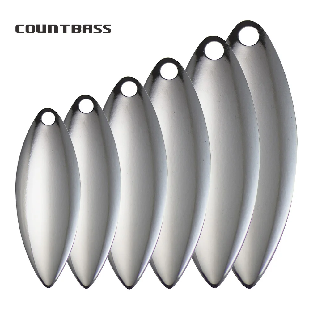 Fishing Lure Blade Bait - Countbass 50pcs Nickel Steel Willow Spinner