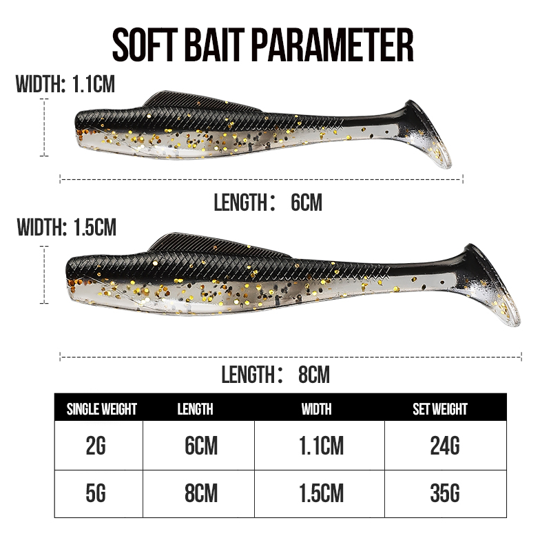 TAIYU Floating Water T-Tail He - Fishing Lure Soft Plastic review and price